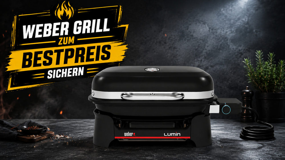 Neuer Weber-Grill deutlich günstiger: Lumin Compact mit Gusseisenrost und Thermometer spart 59 € befristet