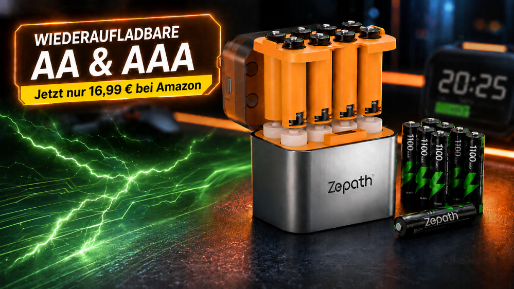 Nie mehr Batterien kaufen? Amazon hat wiederaufladbare AA- und AAA-Akkus ab 16,99 € im Angebot