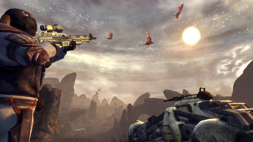 Borderlands (4. Quartal 2008): Zu Boderlands gab es bisher nicht viel Material zu sehen. Sollte das Spiel aber dem bisher gezeigten entsprechen, wartet da ein heißer Kandidat. Mehr Bilder in der Galerie.