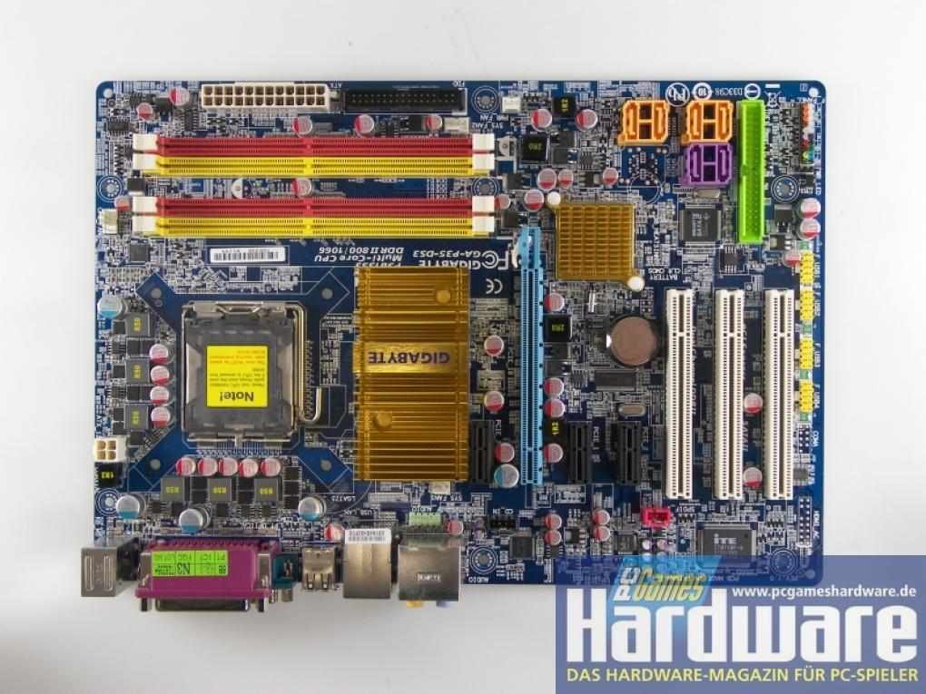 Sockel 775: Gigabyte P35-DS3 (Bild: PCGH)