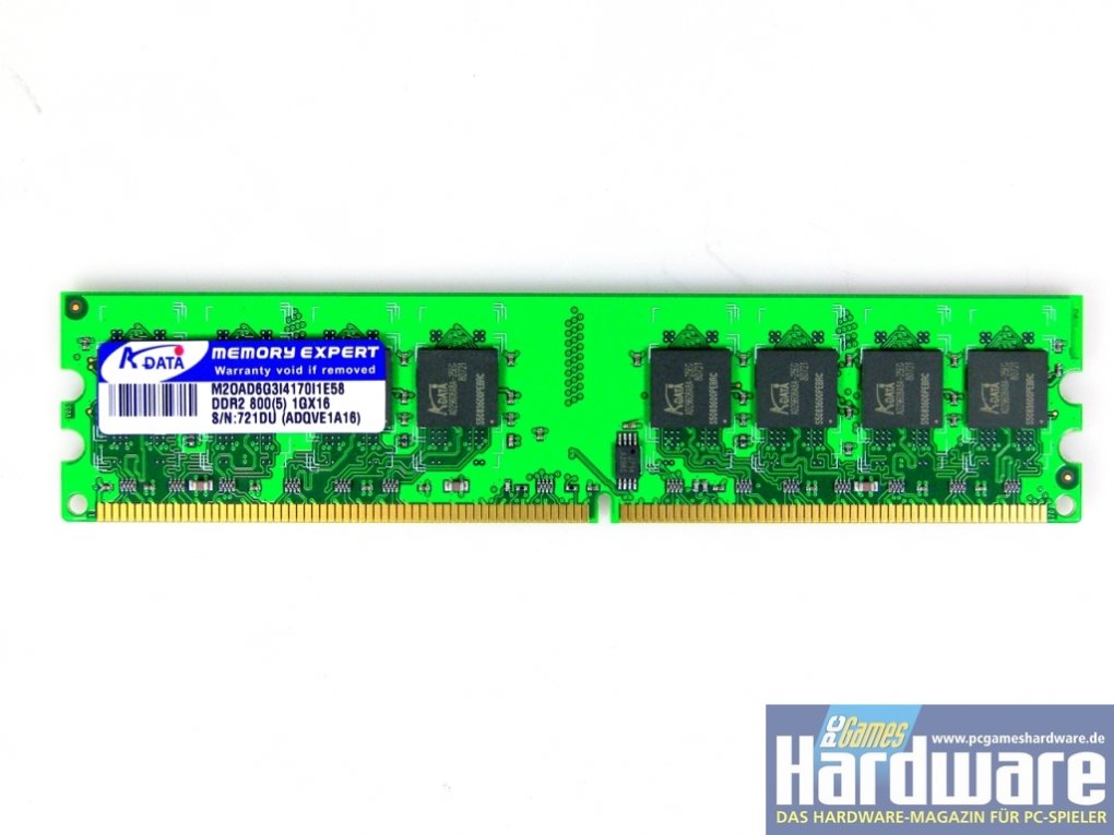 DDR2-800: A-DATA Vitesta mit zweimal 1.024 MiByte (Bild: PCGH)