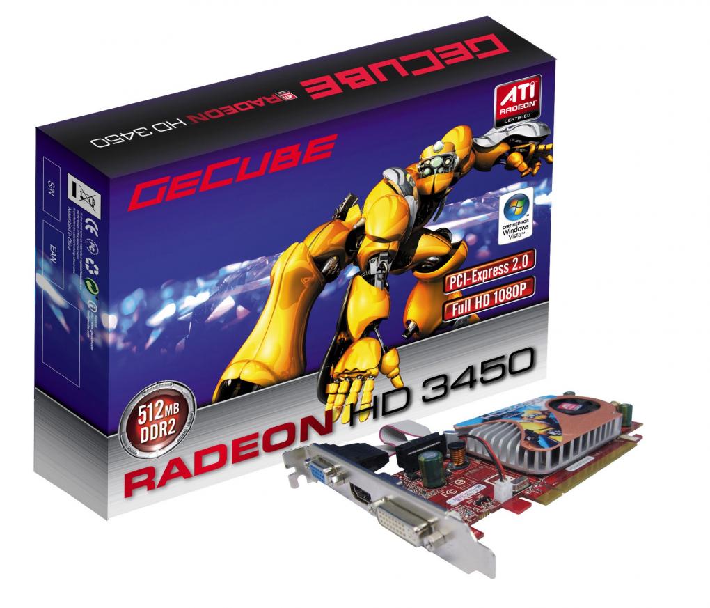GeCube Radeon HD 3450: 1024 MiByte DDR2 (Bild: GeCube)