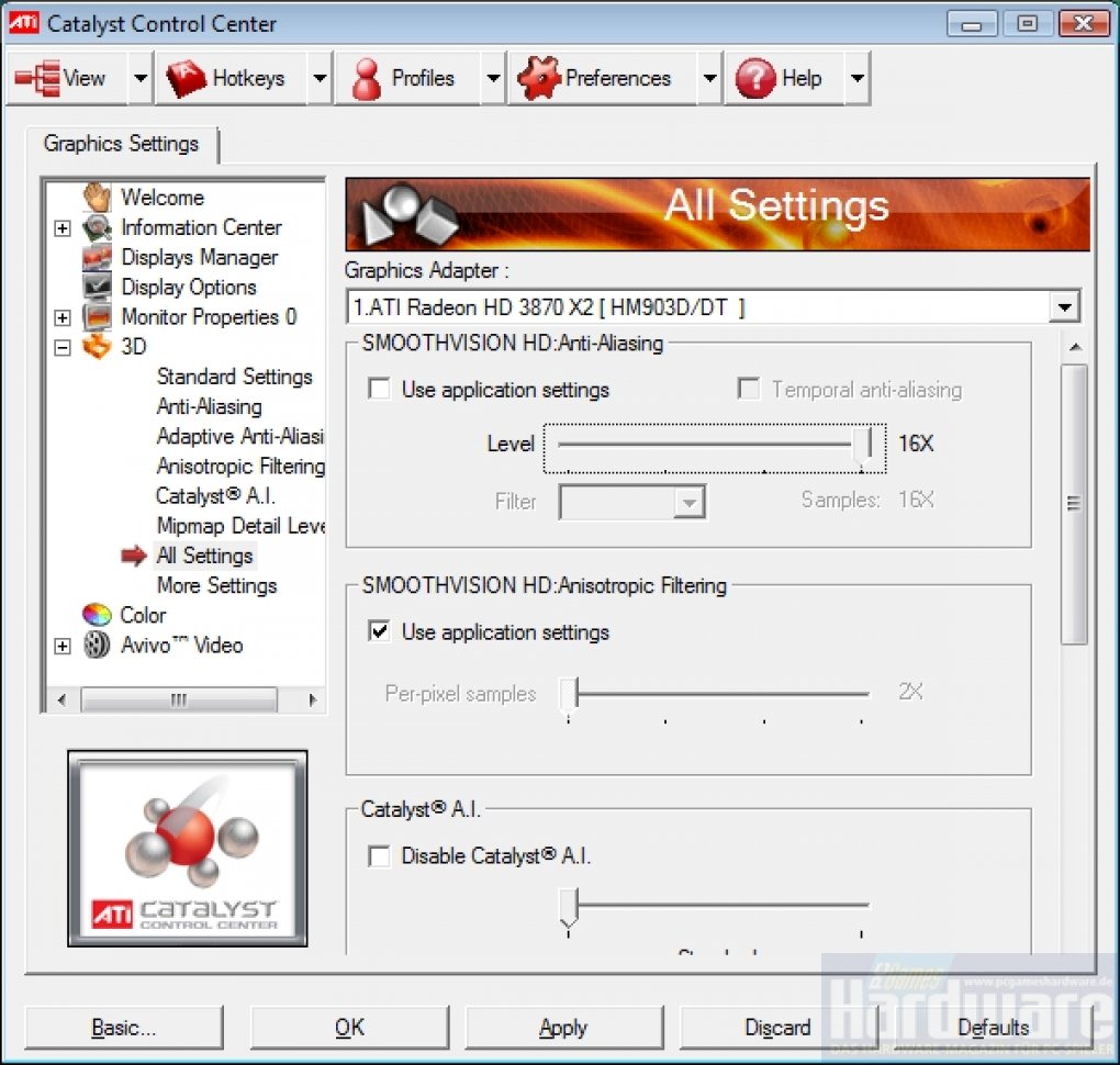 Radeon HD3870 X2: Der Catalyst-Treiber versteckt noch einen kommenden 16x-FSAA-Modus (Bild: PCGH)
