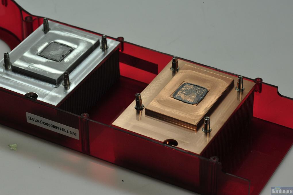 Radeon HD3870 X2: 'Bimetall'-Kühlkörper (Bild: PCGH)