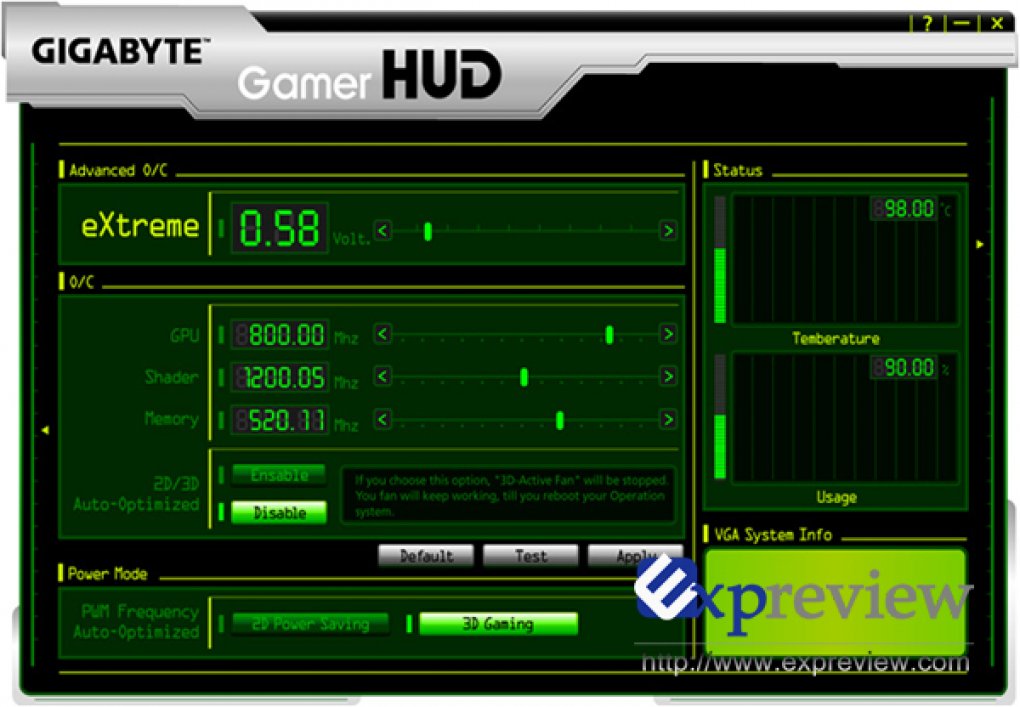 Das Gamer HUD (Bild: expreview.com)
