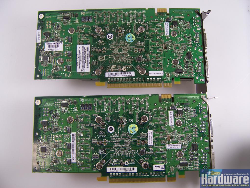 Quadro FX 4600 vs. Geforce 8800 GTS/640: Gleiches PCB, dezent anderer Kühler. (Bild: PCGH)