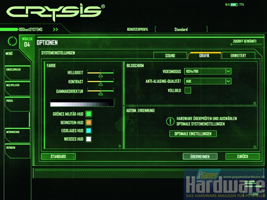 Crysis (Bild: PCGH)