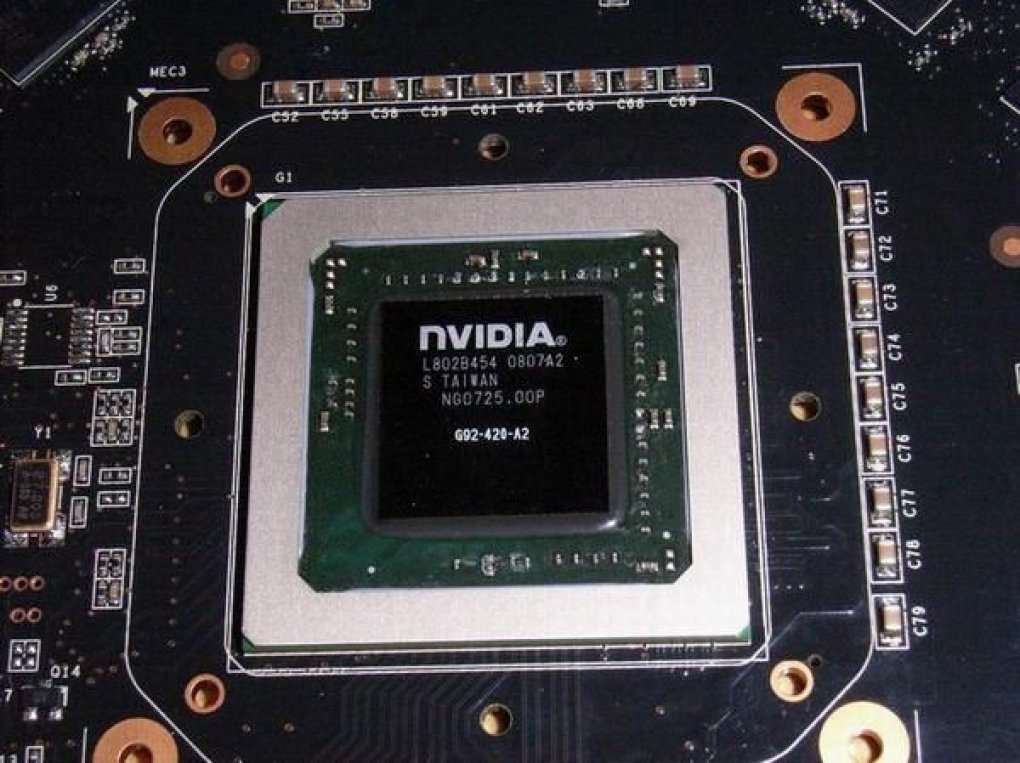 Nvidia Geforce 9800GTX: Die G92-420-GPU aus der Nähe, weitere Bilder finden Sie in der Galerie (Bild: Expreview.com)