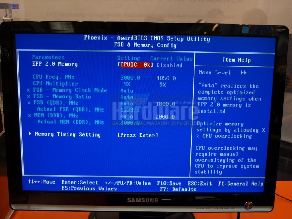 Sobald wir EPP 2.0 aktivierten, läuft das getestete Crucial-RAM mit DDR3-2000. (Bild: PCGH)