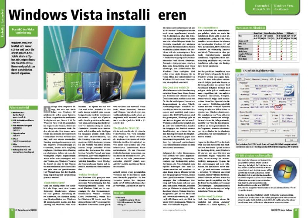 Windows Vista installieren und tunen. (Bild: PCGH)