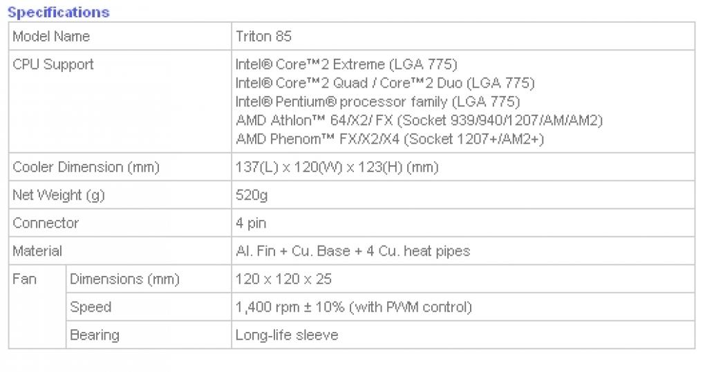 Asus Triton 85: Die Spezifikationen in der Übersicht (Bild: Asus)