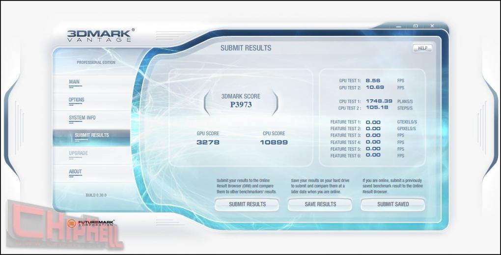 3DMark Vantage: Noch als Release Candidate 1 (Bild: Chiphell)