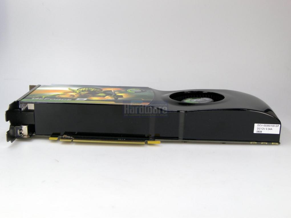 Point of View Geforce 9800 GTX: 'Schräger' Lüfter zur besseren Wärmeabfuhr (Bild: PCGH)