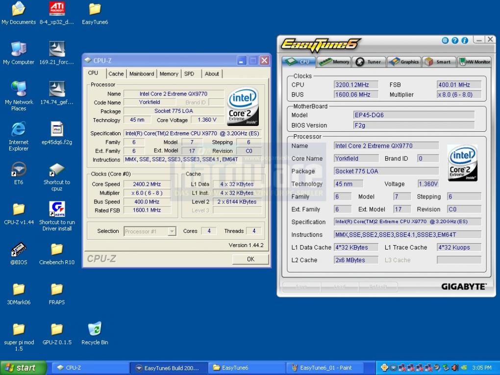 Easy Tune 6 im Vergleich mit CPU-Z (Bild: PCGH)