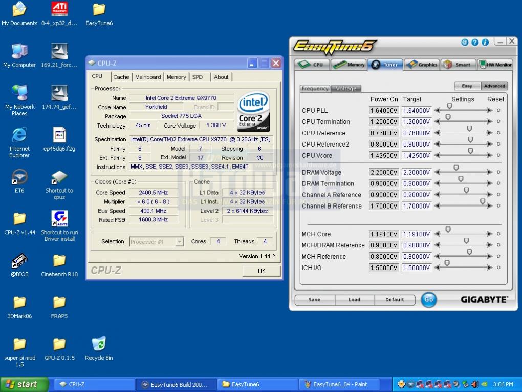 Easy Tune 6 im Vergleich mit CPU-Z (Bild: PCGH)