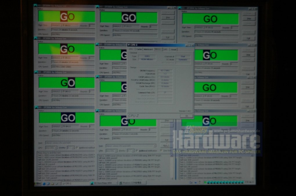 16 GiByte DDR2-800 in Aktion