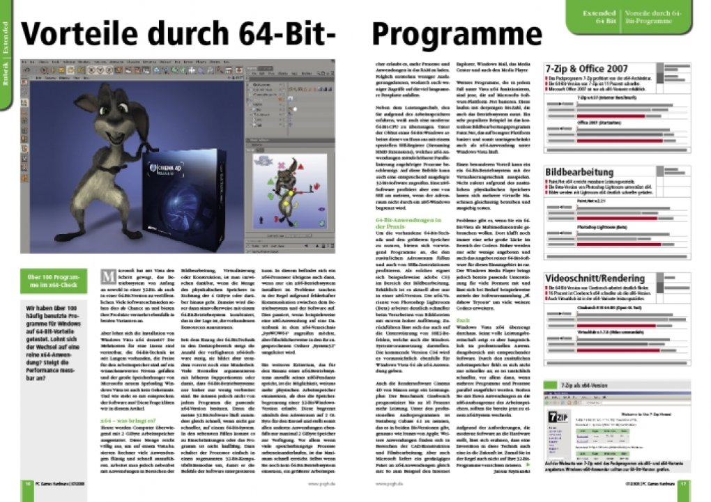 Über 100 Anwendungen im x64-Check (Bild: PCGH)