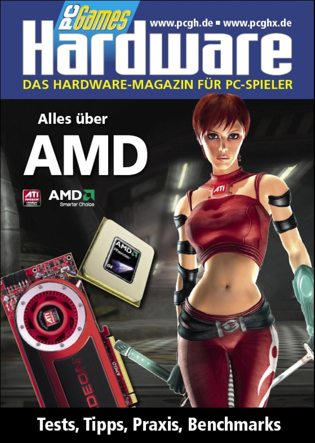 Cover des Premium-Hefts - neben der regulären Extended-Ausgabe liegt ein Din A4-Booklet mit 32 Sonderseiten über AMD in der Silbertüte. (Bild: PCGH)
