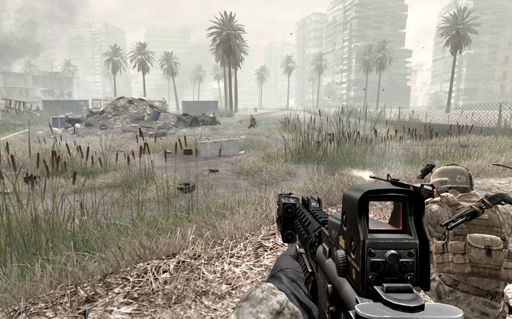 Anfangszene der Mission Rufzeichen 'War Pig' aus Call of Duty 4 (Bild: PCGH)