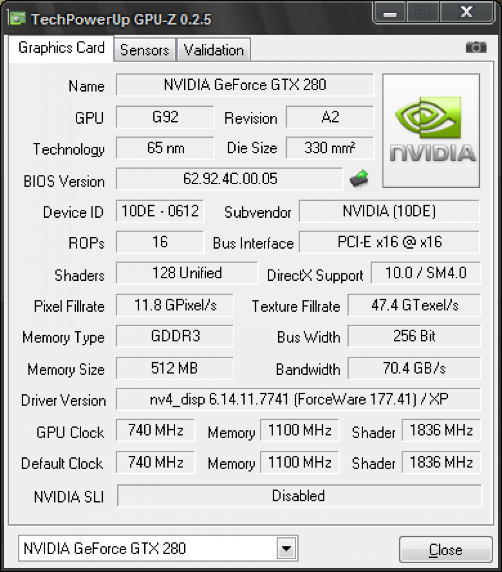 Wundern Sie sich nicht über das GTX 280, wir haben mit einem Beta-Treiber experimentiert