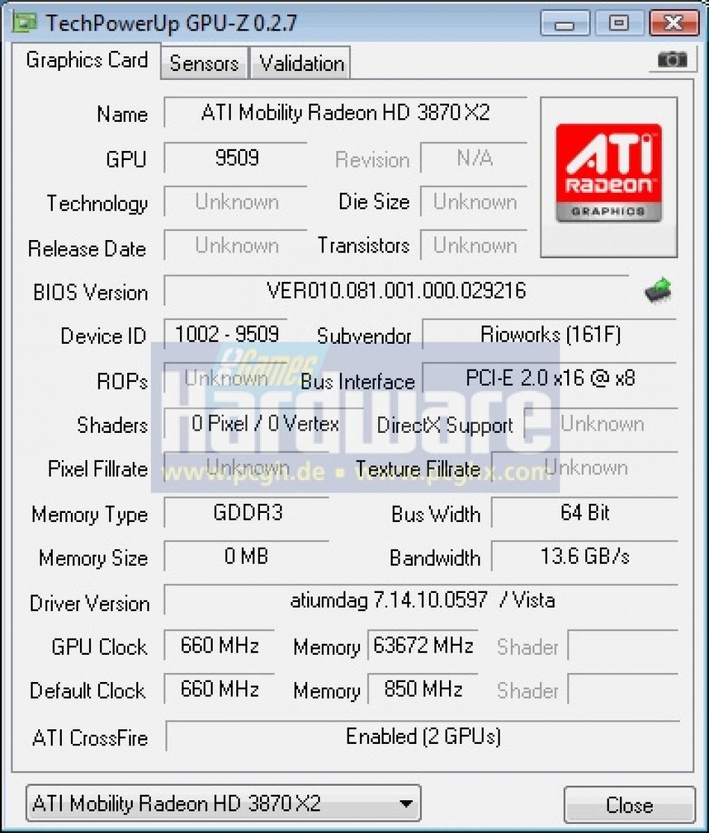 Cyber-System CX17: die Radeon Mobility HD 3870 X2 (Bild: PCGH)