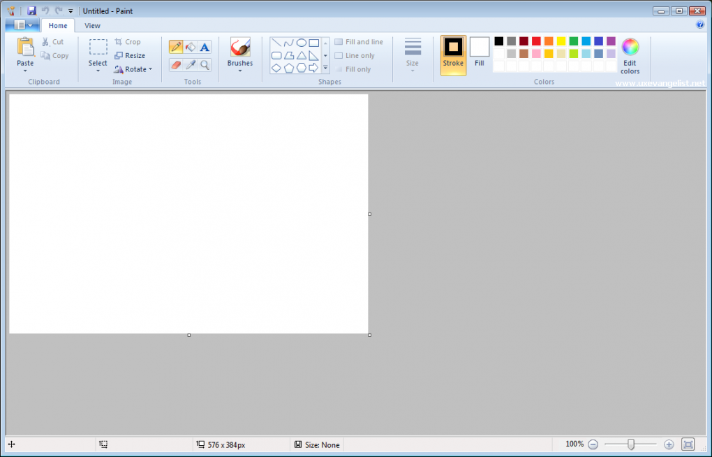 Die neue Oberfläche von MS Paint in Windows 7 M3 Build 6780 