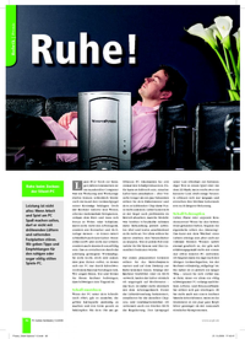 Silent-PC im Eigenbau - Vorschau auf PCGH 12/2008