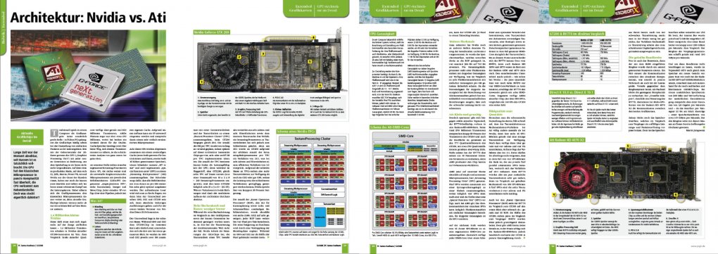 Architektur Nvidia vs. Ati: Lange Zeit war der Moment absehbar, seit Kurzem ist es tatsächlich vollbracht: Die GPU hat den klassischen Mikroprozessor in puncto Komplexität fast überholt, die CPU verkommt zum Nebendarsteller. Doch was steckt eigentlich dahinter?