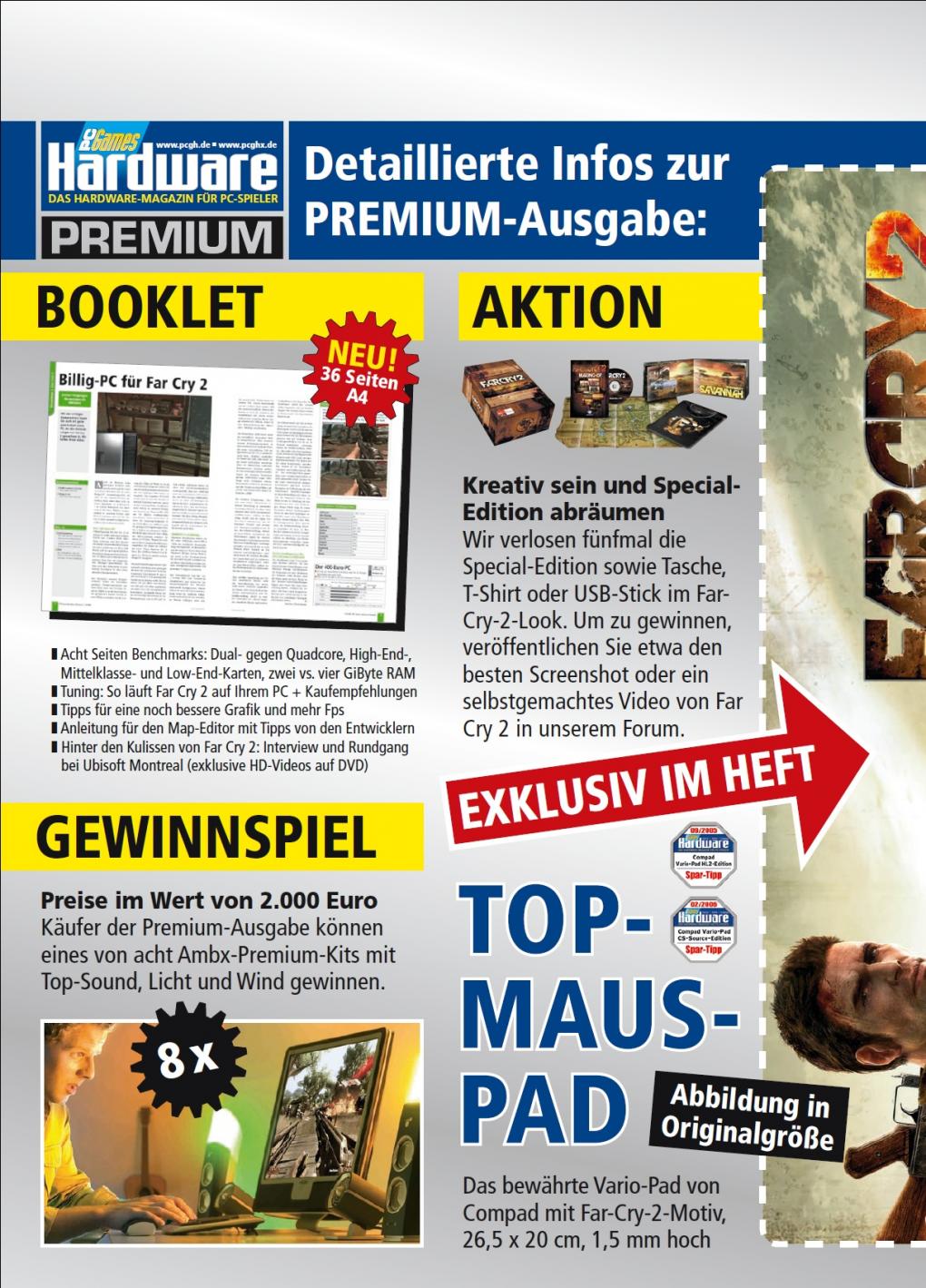 Die Premium-Ausgabe der PCGH 12/2008 zu Far Cry 2 erscheint am 05.11.2008 im Handel.