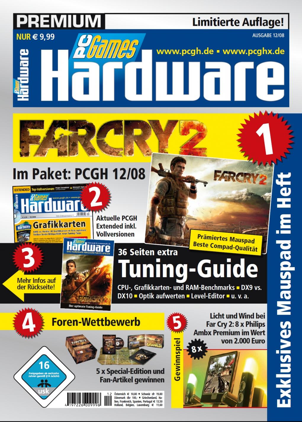Die Premium-Ausgabe der PCGH 12/2008 zu Far Cry 2 erscheint am 05.11.2008 im Handel.