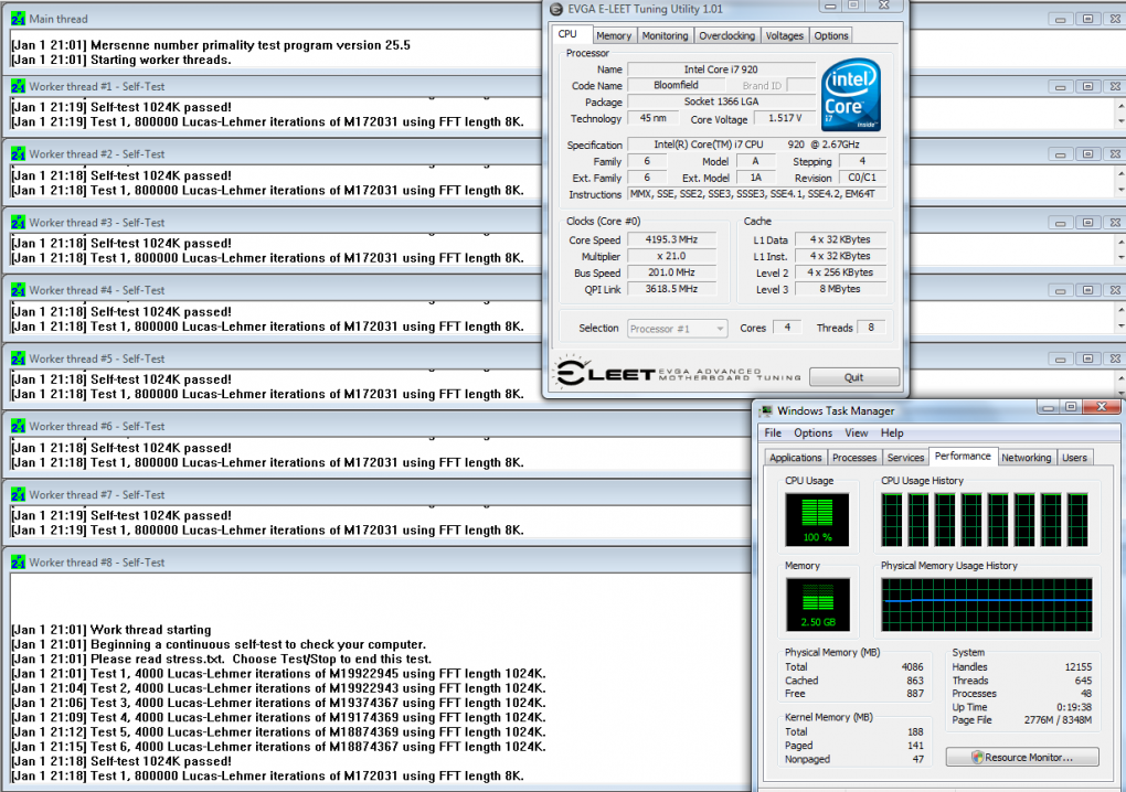 Übertaktungsergebnisse des Core i7-920. (Bild: xtremesystems)