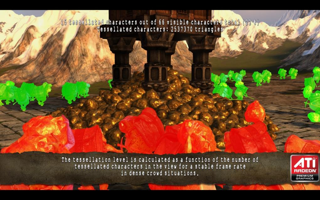 March of the Froblins: Die roten Froblins werden mit Tesselation gerendert