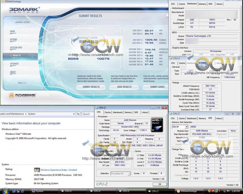 AMD Phenom II X4 940 Vantage-Score