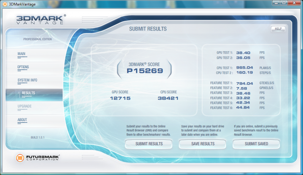 3DMark Vantage-Score: Geforce GTX 285 Exo