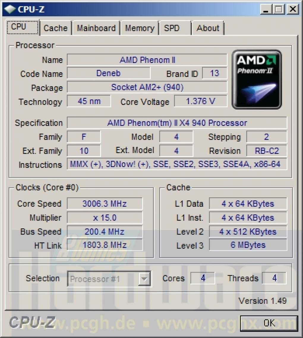 CPU-Z erkennt den Neuling bereits zuverlässig.