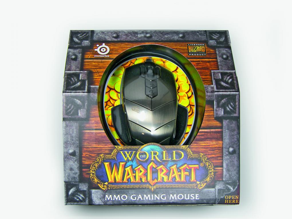 Die WoW MMO Gaming Mouse in ihrer Verpackung