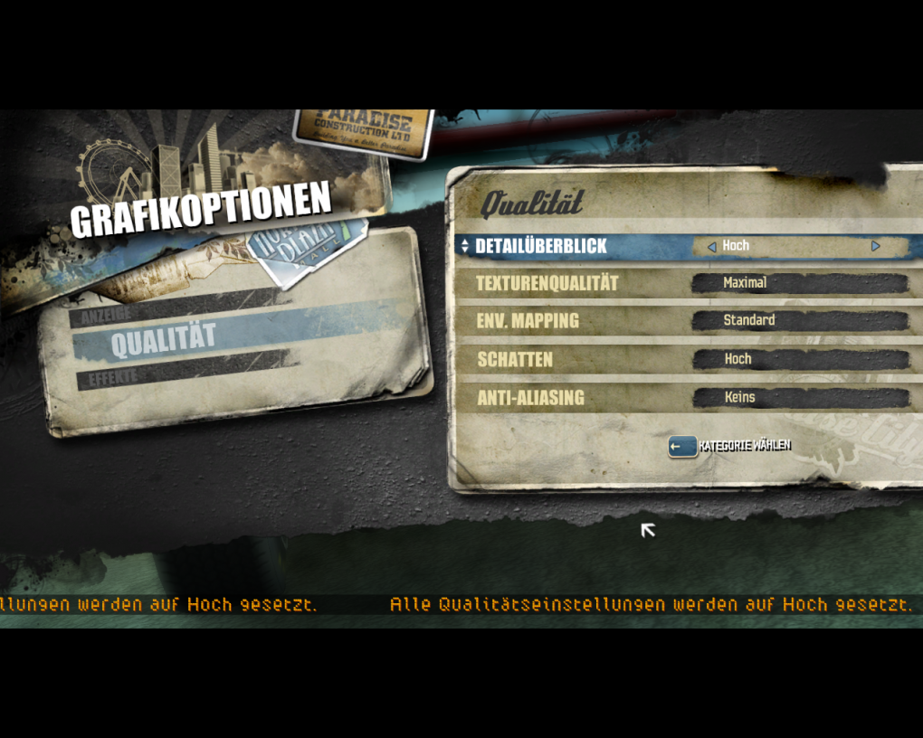 Burnout Paradise PC - Ultimate Box im Performance-Check.
Detail-Stufe Hoch