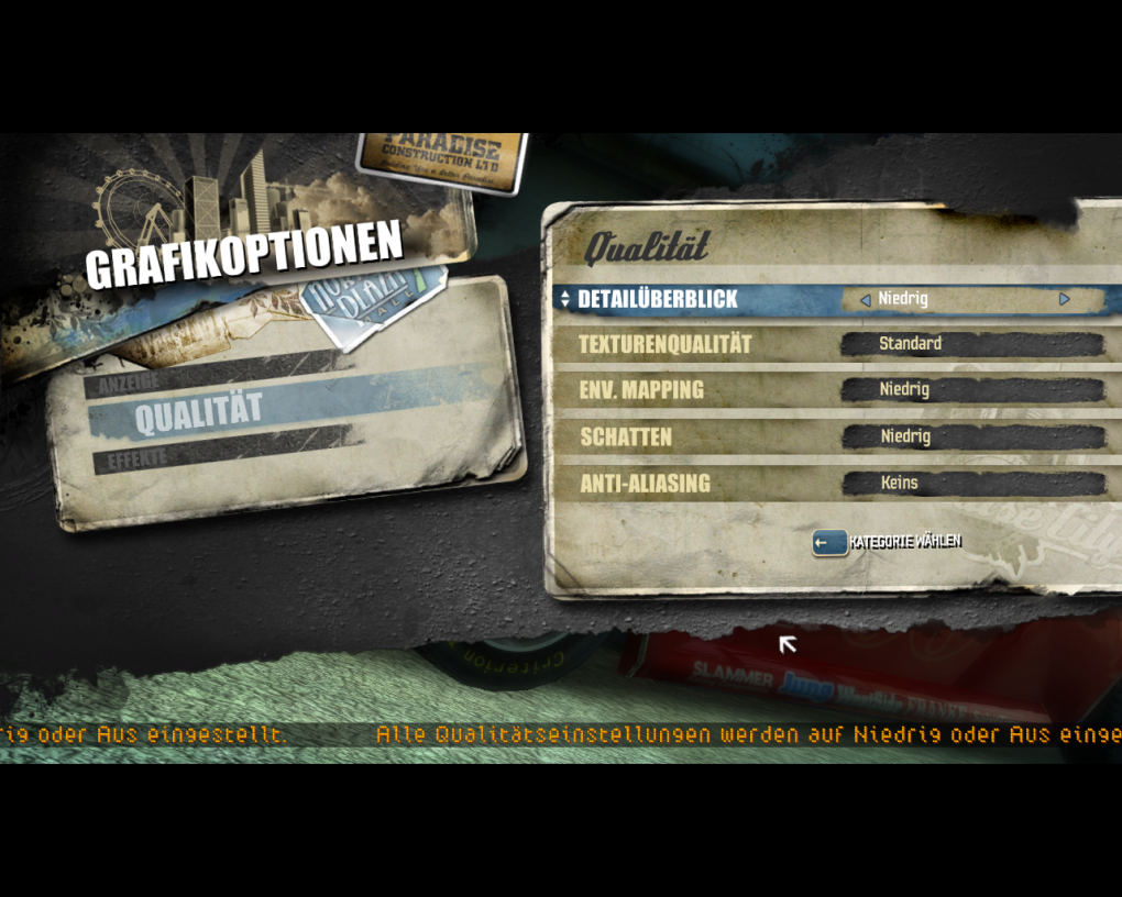 Burnout Paradise PC - Ultimate Box im Performance-Check.
Detail-Stufe Niedrig