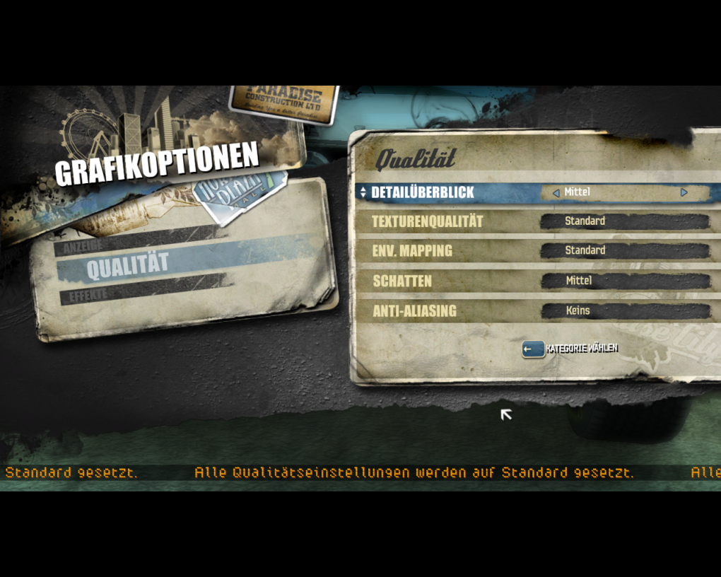 Burnout Paradise PC - Ultimate Box im Performance-Check.
Detail-Stufe Mittel