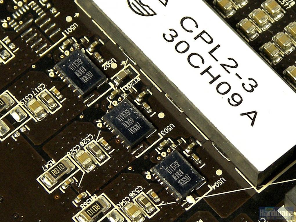 Radeon HD 5850: Die VRMs in der Detailansicht (Volterra VT1157SF)