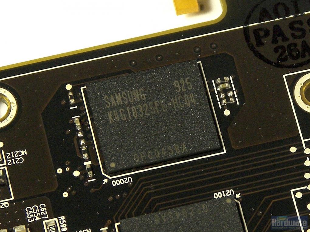 Radeon HD 5850: Der GDDR5-Speicher (Samsung K4G10325FE-HC04)