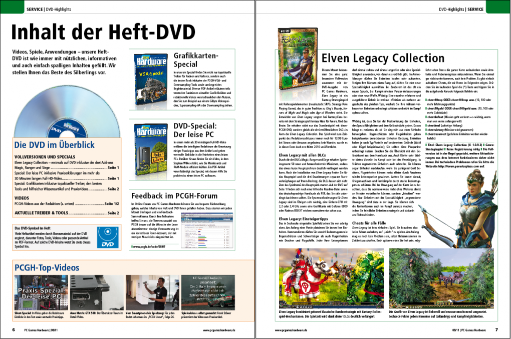 PC Games Hardware 08/2011: Inhalt der DVD