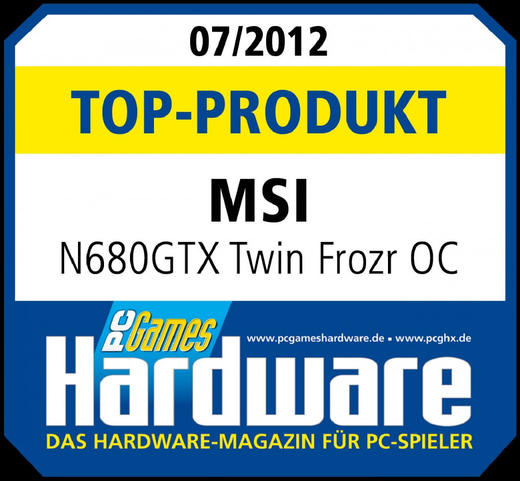 PCGH 07/2012 - Top-Produkt - MSI N680GTX Twin Frozr 2GD5/OC