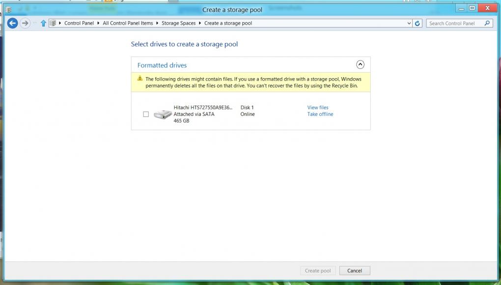 Windows Storage Space erlaubt das Verbinden einzelner Laufwerke zu einer großen Partition
