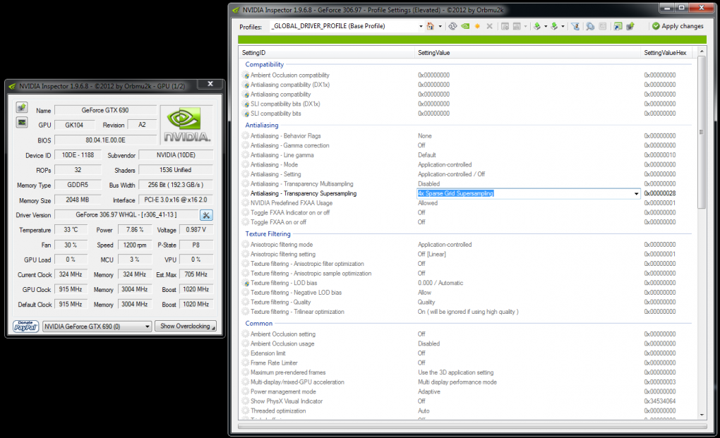 SGSSAA auf Geforce via Inspector aktivieren