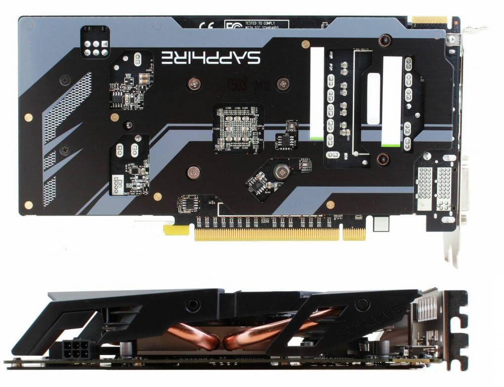 Detailansicht der Backplate: Die Speicherchips werden bei der Radeon HD 7790 2GB OC durch die rückseitige Metallplatte mitgekühlt.