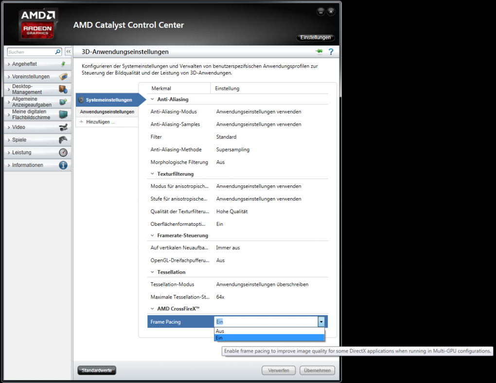 Frame Pacing im Catalyst 13.8 Beta CCC