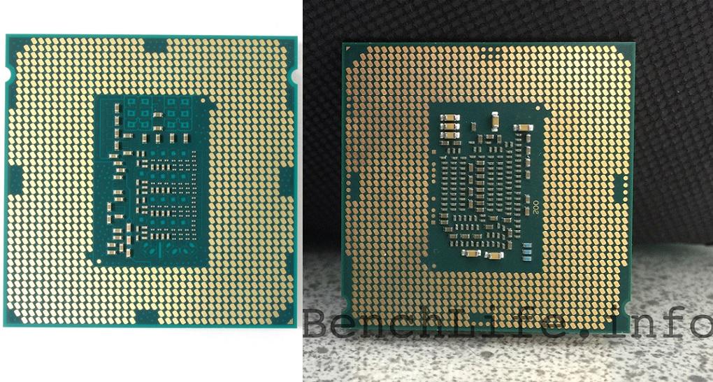 Vergleich: Ang. Skylake-Engineering-Sample (rechts) vs. Core i5-4690K (links)