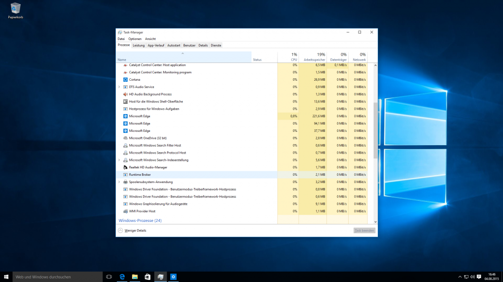 Windows 10: Der Prozess 'Runtime Broker' kann zu hoher CPU-Auslastung sorgen, wenn 'Tipps zu Windows anzeigen' aktiviert ist