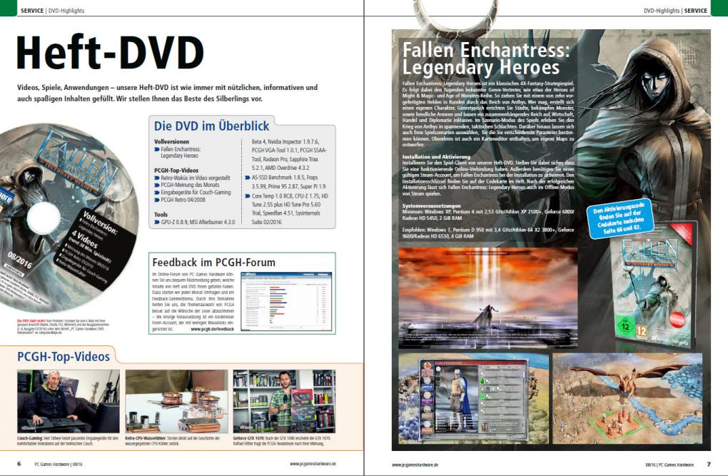 PCGH 08/2016 #190: DVD-Inhalt